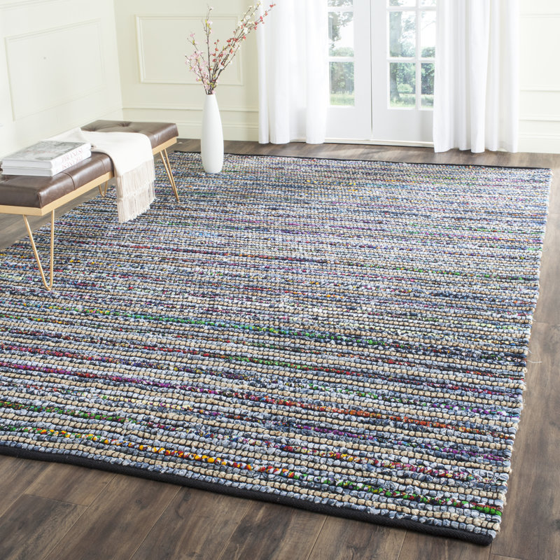Doleman Hand Woven Cotton/Jute Rug in Natural, Rectangle 5' x 8'
