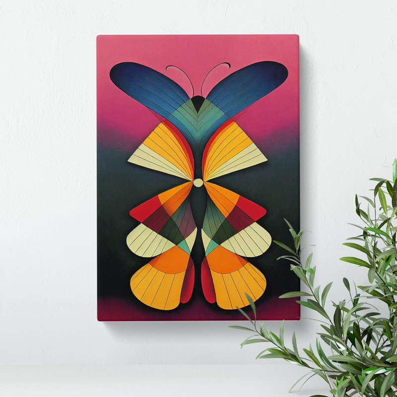 An Abstract Butterfly - Wrapped Canvas, 76cm H x 50cm W x 3cm D