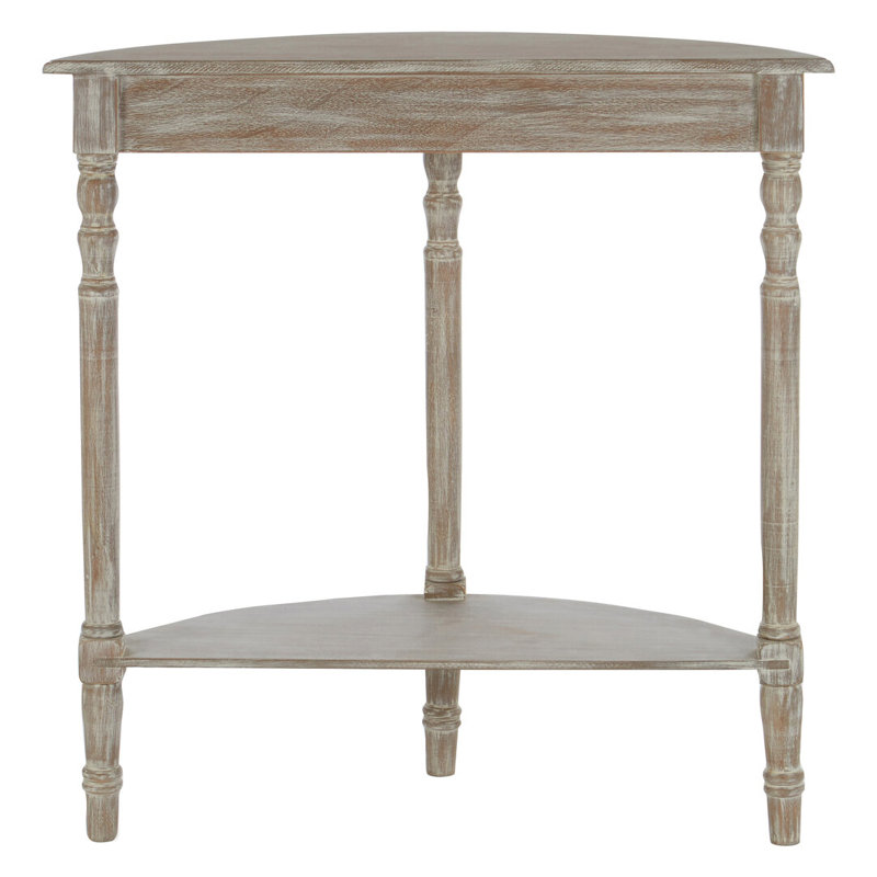 80cm Solid Wood Top Console Table, Natural Wood