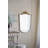 Decorative Wall Mirror With Distressed Ivory Frame And Gold Floral Crown-1088496784-1088496797-1088496796