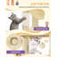 Cat Tree for Indoor Cats, Large Tall Cat Tower, Multi-Level Cats House with Condo, 8 Scratching Posts, Hammock, 4 Pom Poms-993929107-993929116