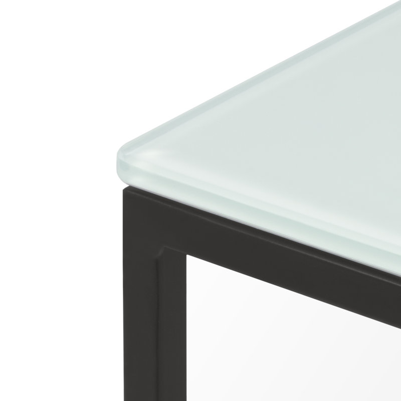 Soltane Glass Top Coffee Table, Black