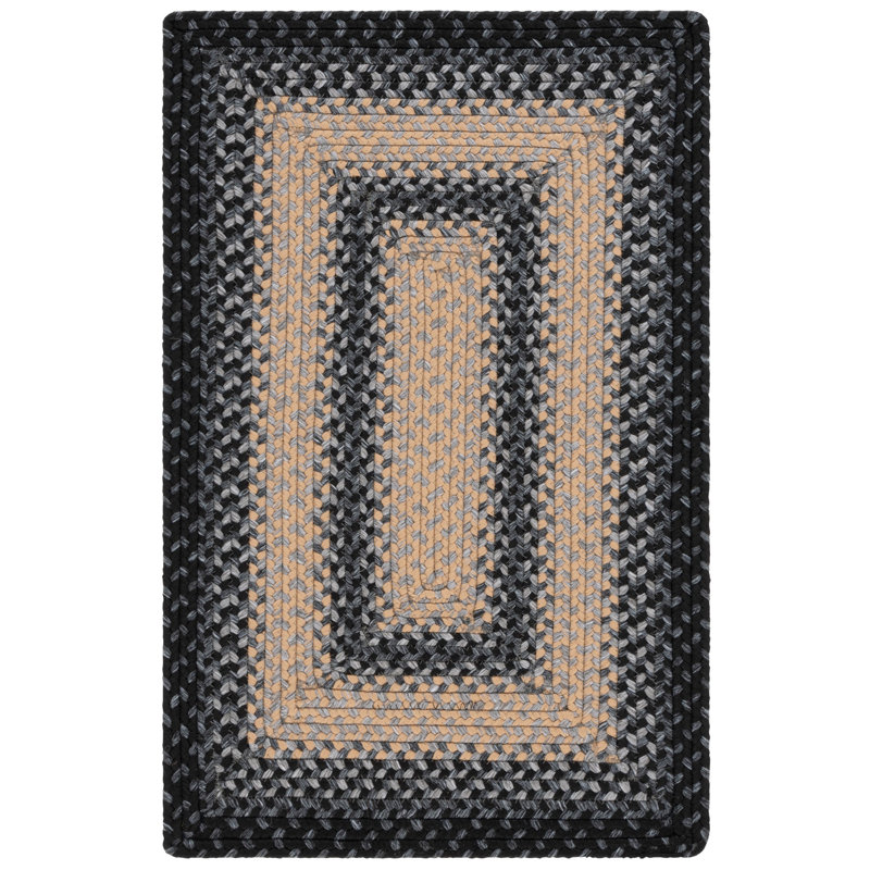 Tapis d'intérieur / extérieur géométrique tissé à la main Georgina, Rectangle 2 pi x 3 pi