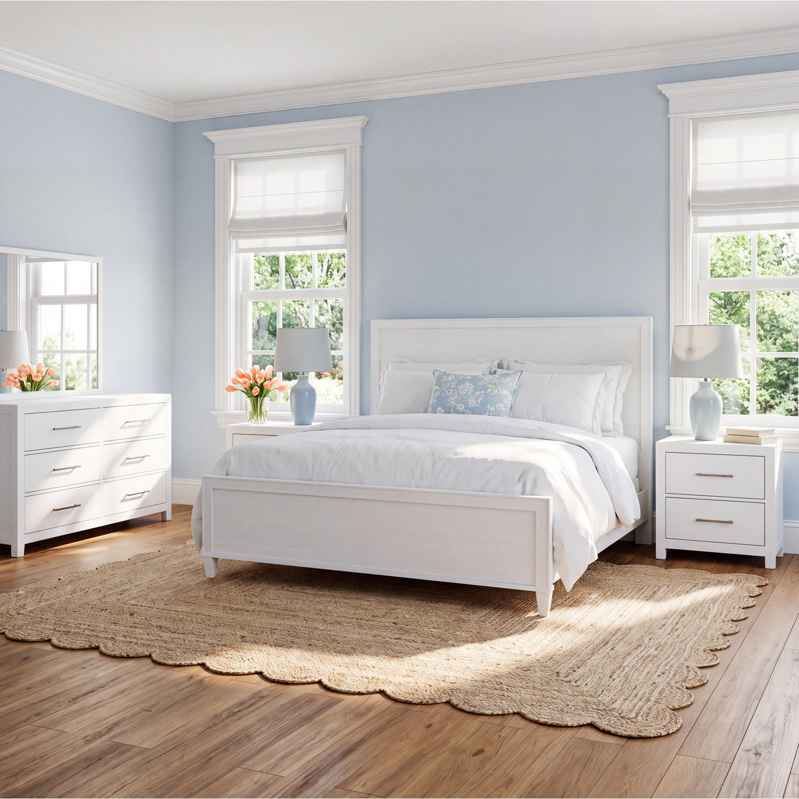 Lana 2-Piece Bedroom Set, White