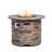 Cliff Round Concrete Propane Smokeless Fire Pit Table with Hidden Fuel Tank