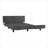 Twin Size No Box Spring Required Platform Bed With Headboard, Modern Classic Style, Cool Gray Particle Board