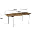 Grenville 100 cm Free Form Wood Top Dining Table with Iron Base