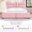 Tête et pied de lit en forme de papillon, cadre de lit plateforme-2052395881-2052395883