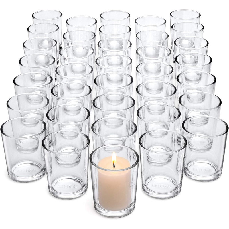 36pcs Clear Glass Votive Candle Holders