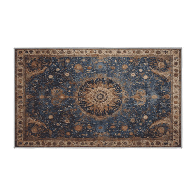 Machine Washable Purple Area Rug