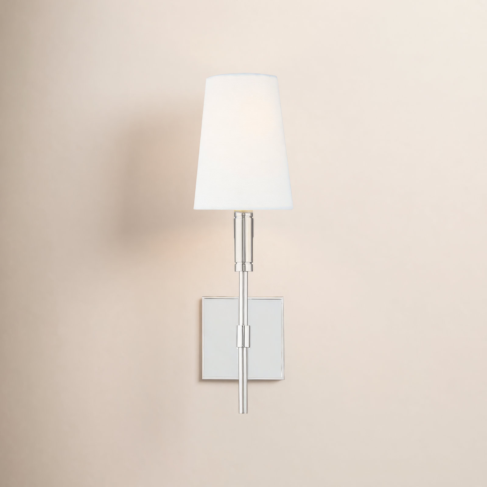 Altera Single Light Steel Dimmable Wallchiere, Polished Nickel