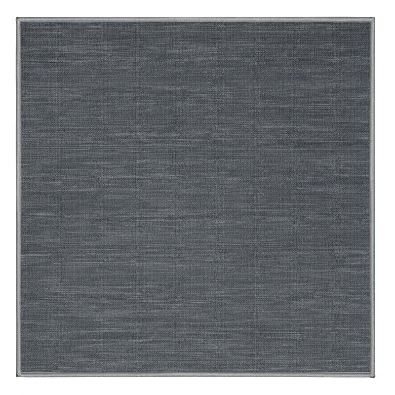 Tapis gris uni lavable à la machine, Carré 5 pi