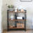 Lauxel 3 Tier Metal Framed Wood Shelf