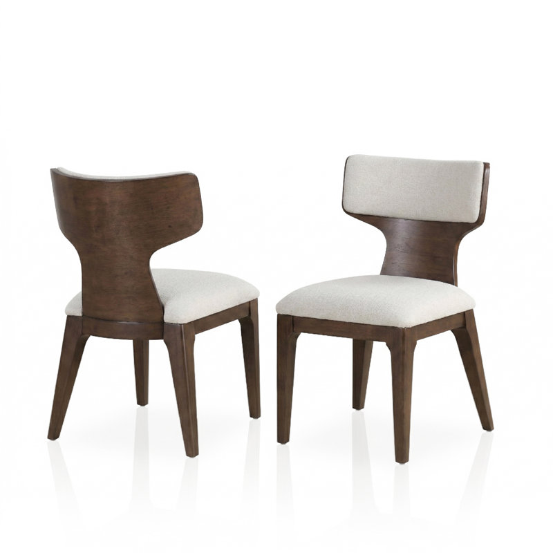 Chaise d'appoint à dossier courbé en bois Philip, Brun