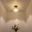 Ventilateur de plafond en forme de bol en bronze à 1 lumière 8 po