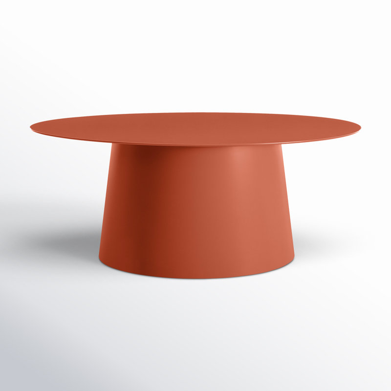 Circula Coffee Table, 15" H x 36" L x 36" W, Tomato