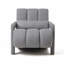 Chaise d'appoint moderne rembourrée, tissu en lin confortable avec coussin pour le salon, la chambre à coucher, lin, gris foncé-272659844