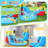 15.42' x 14.57' Inflatable Slide with Water Slide and Air Blower