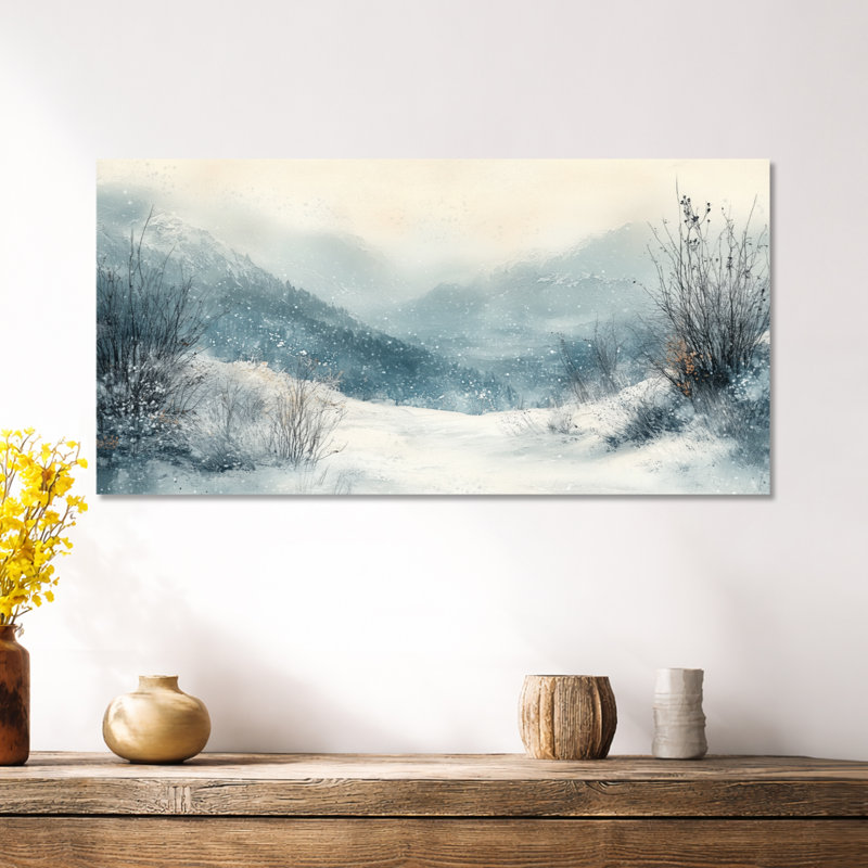 «White Grey Nolan II - White Serene», reproduction d'art sur toile encadrée, H 12 po x l 20 po, Toile tendue