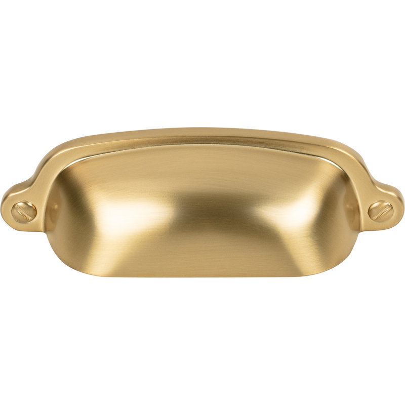 Honey Bronze Traditional Cup Cabinet Pull with Mounting Hardware