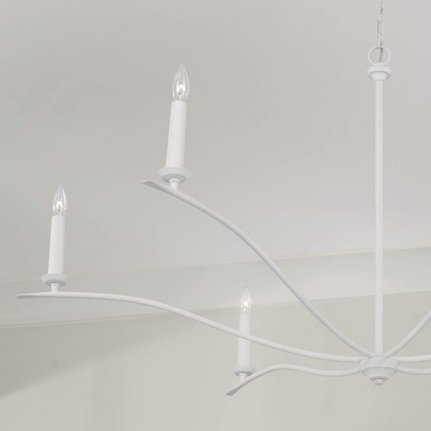 Ensley 6 - Light Dimmable Chandelier, Textured White