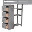 Lit mezzanine avec bureau avec tiroirs de rangement et lit mezzanine avec tablettes Stairswooden-1380168625