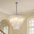French Luxury Silver Shell Crystal Chandelier, 8-light E14 Base With Adjustable Rods