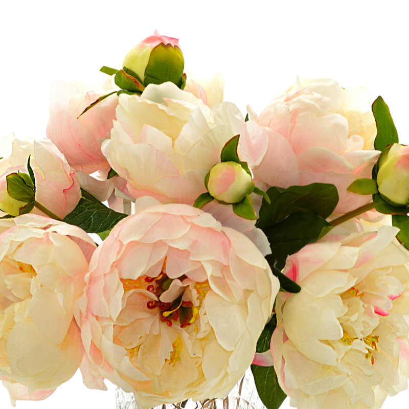 Peony Floral Arrangement In A Glass Vase
