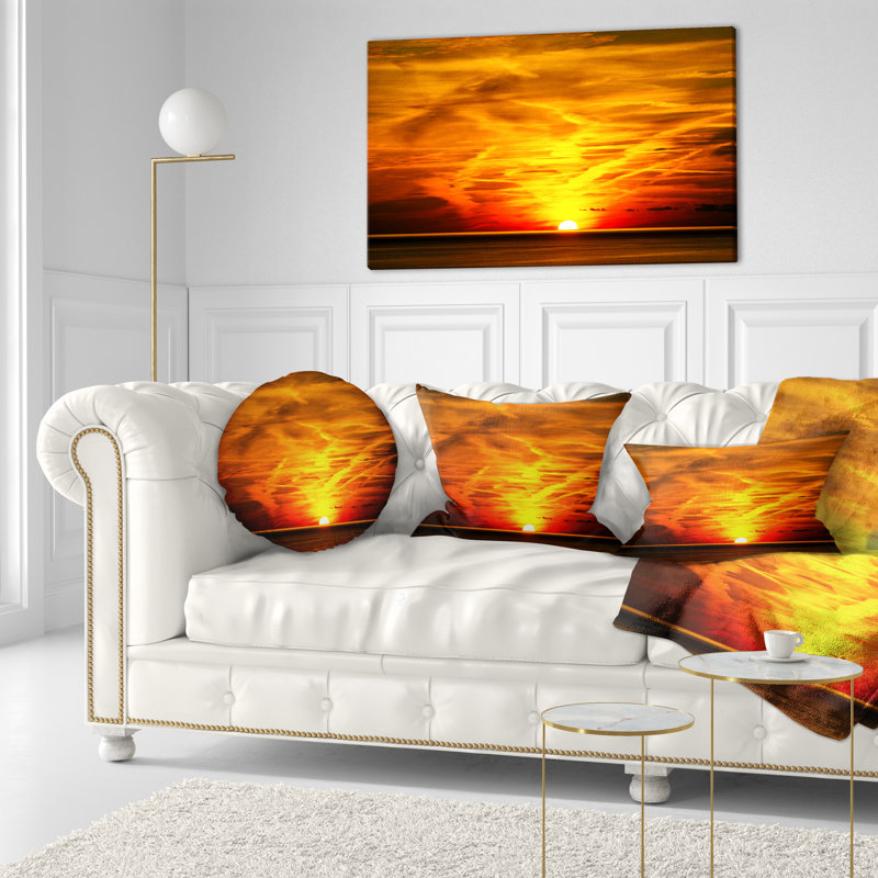Coussin Schafer Designart "Sunset in Liguria Italy"