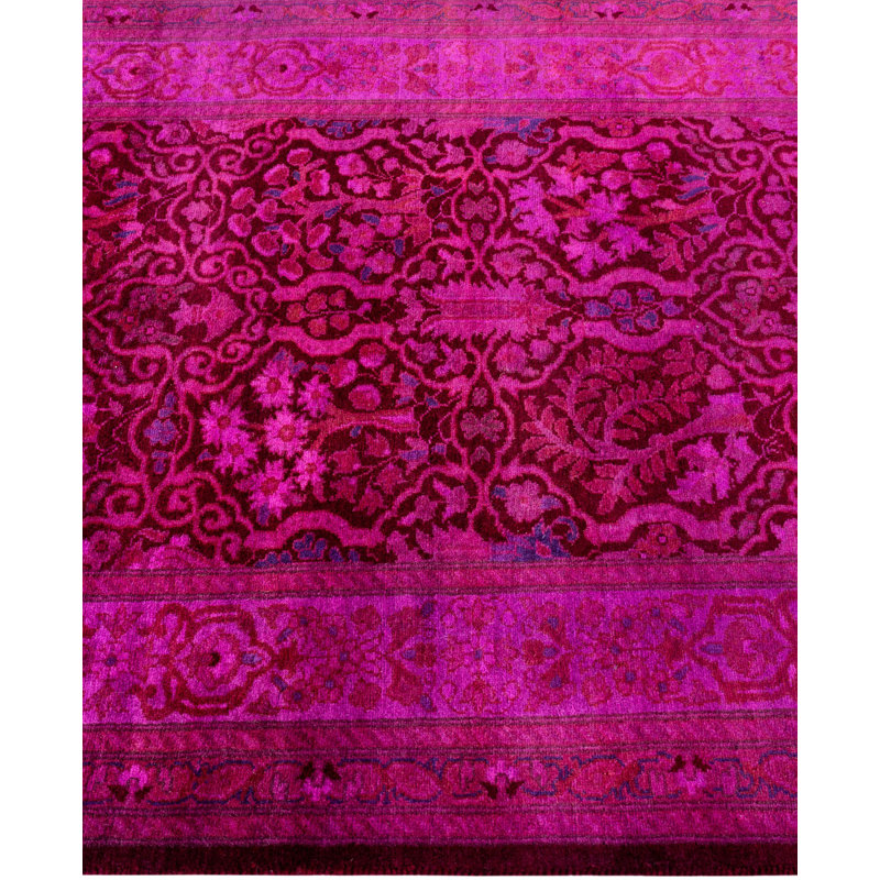 Overdyed One-of-a-Kind 2' 7" X 13' 10" Hand Knotted Area Rug