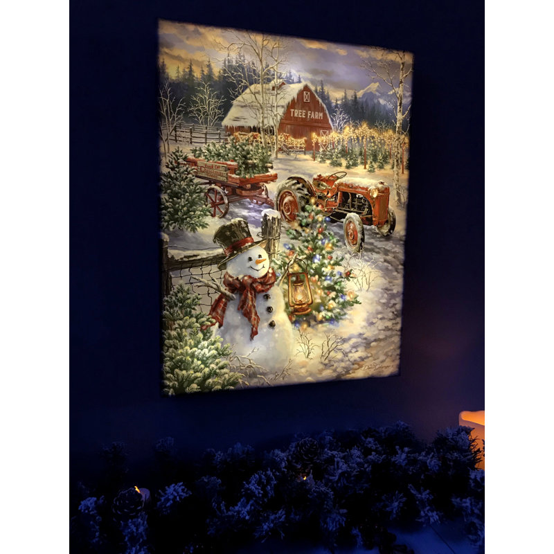 Christmas Tree Farm 18x24 Fully Illuminated ColorChange LED Print