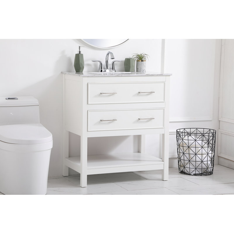 Ensemble de meuble-lavabo simple 30 po Martins, Blanc
