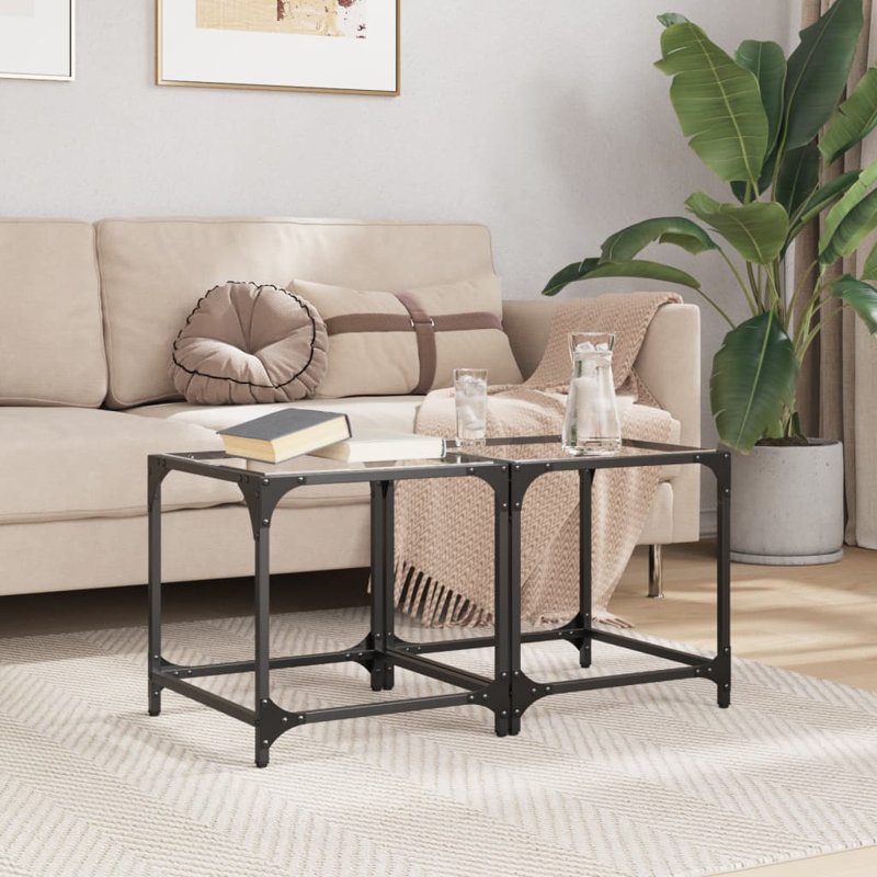Alim Coffee Table, 40cm H x 40cm L x 40cm W, Transparent