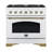 Forno Antico 36-inch Gas Range with 6 Sealed Burners 71,000 BTU, 4.5 cu.ft. Convection Oven, Antique Brass Design, Energy Efficient-106927916
