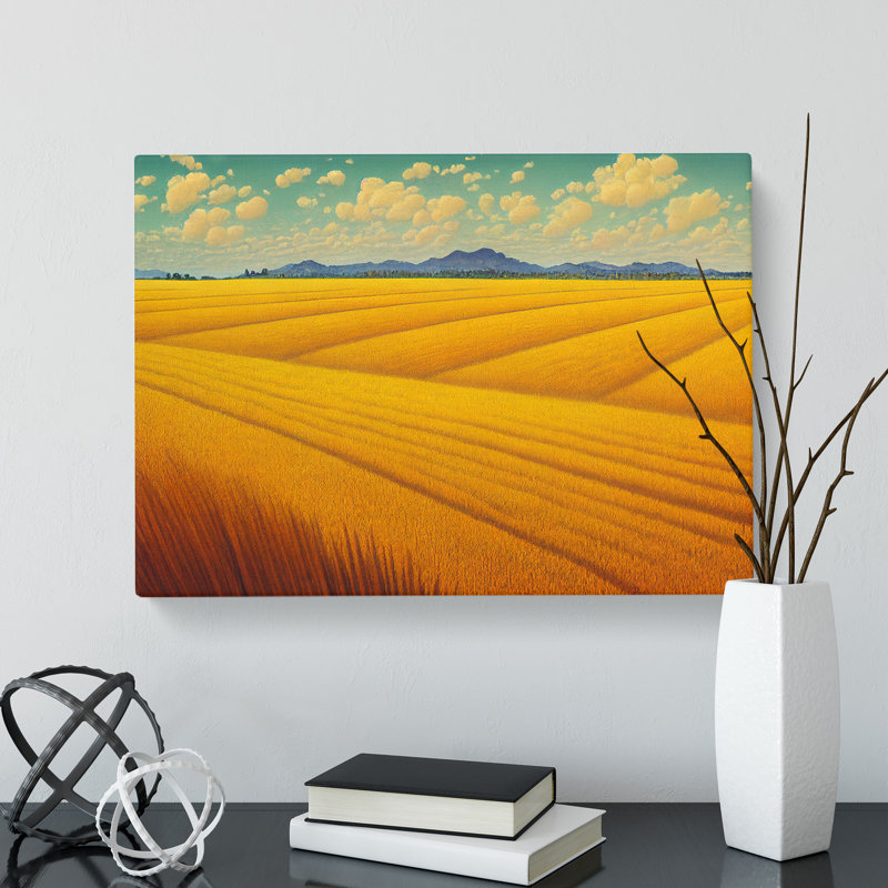 Astonishing Wheat Field - Wrapped Canvas, 35cm H x 50cm W x 3cm D