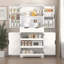 Armoire de cuisine cannelée avec tiroirs à clavier et tablettes de porte