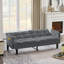 Velvet Futon Couch Convertible Folding Sofa Bed Tufted Couch For Apartment-1339343008