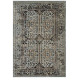 Tapis brun et bleu argenté Enye