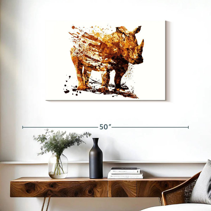Brampt rhinocéros Brampt, H 24 po x l 36 po