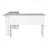 Desk,Modern L-Shaped Desk With Side Shelves, Grey