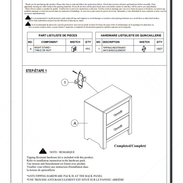 Dimensions du produit