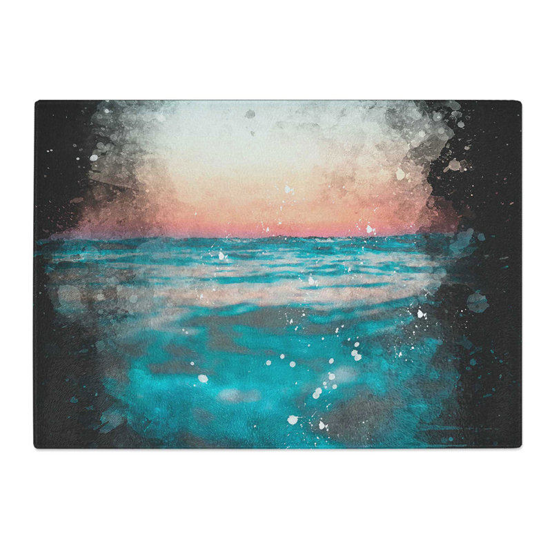 Tempered Glass Panama City Beach in Florida Chopping Board, 28.5 cm x 39 cm