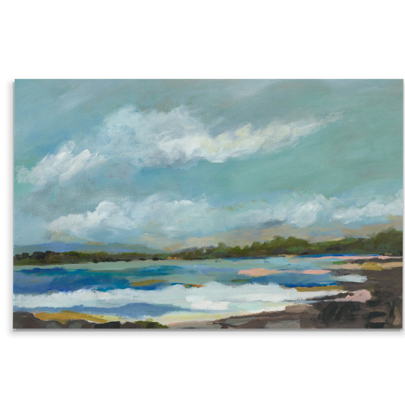 " Seaside View IV ", 32" H x 48" W x 1.5" D, Wrapped Canvas