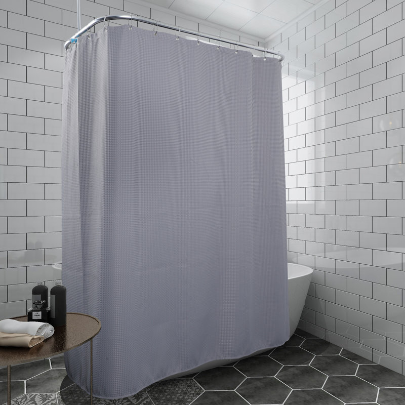 Rideau de douche simple de couleur unie Aaryn-John, Gris