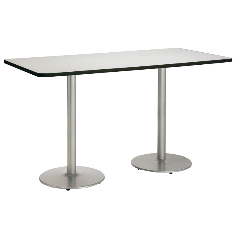 Mode Breakroom Table, Silver, Gray Nebula, 42" H x 84" L x 36" W
