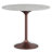 Osborne 36"W Genuine Marble and Iron Contemporary Dining Table with Pedestal Base