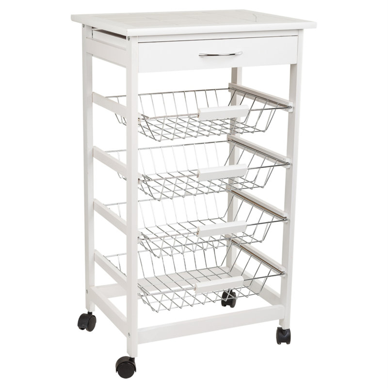 Lasherrie Wood Kitchen Cart