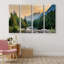 «Nature Landscape Colorado Forest River Rapid Rock Mountain Nature», reproduction de toile tendue 4 pièces