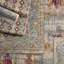Tapis géométrique brun / bleu en polypropylène tissé à la machine Deva-1090833852