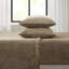 Drap simple de 3 po en taupe - 100% matériau, confortable et ultra doux, draps-housse plats avec taie d'oreiller, pour matelas de 16 po, douceur, brossé des deux côtés, plat, élastique, lavable à la machine